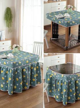 电IYU炉罩款烤火罩加厚烤火桌子炉罩套被方取暖桌家用新正形电暖