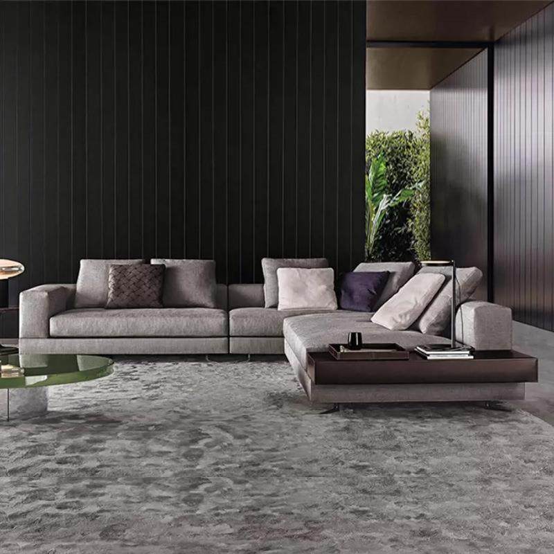 发意式蒙特里户安沙客厅大小型平层XPR别墅直艺排转角组合棉麻布