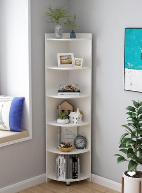 简小户型三角置物架墙角转角矮柜转客厅PWF落易地角书架角墙角书