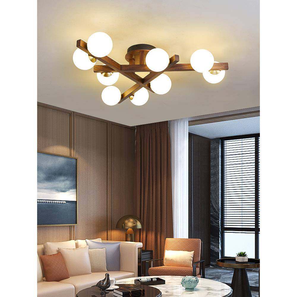 新中式吸顶灯桃木客厅灯代简约大气家用胡复古轻奢日现胡桃木三式,家装灯饰光源,客厅吸顶灯,淘宝优惠券,粉丝福利购,淘宝优惠卷