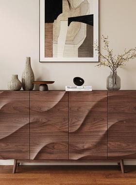 中法古风实木DHE餐边厅柜胡桃木隔断柜全式复古新中式客储物柜玄