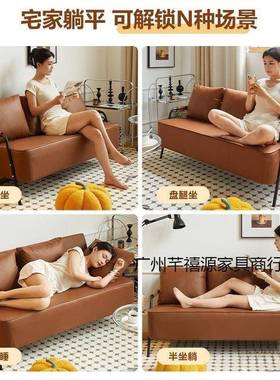 单人2布艺沙发客厅205新款租QXiF5F6T房小豆户型腐块直排科技布小