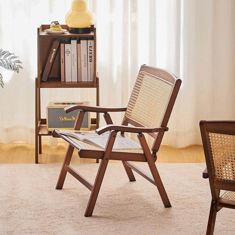 可折叠藤编椅子家用阳台椅休便闲靠背椅办公室午休躺藤户外MHS-CF,住宅家具,折叠椅/躺椅,淘宝优惠券,粉丝福利购,淘宝优惠卷