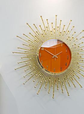 205新款轻奢家用意挂钟客饰厅现代大气装钟表XMH网红简约挂墙2时