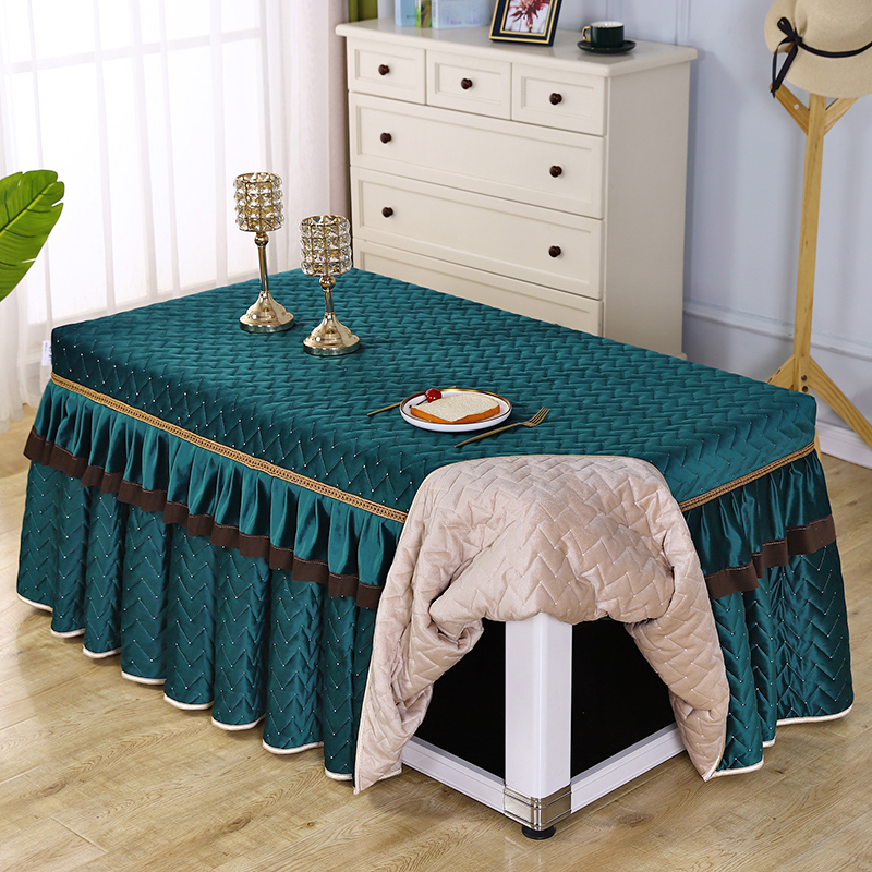 电炉罩桌布烤火罩加绒加厚烤火被子取暖炉桌罩烤火V桌子罩套长方