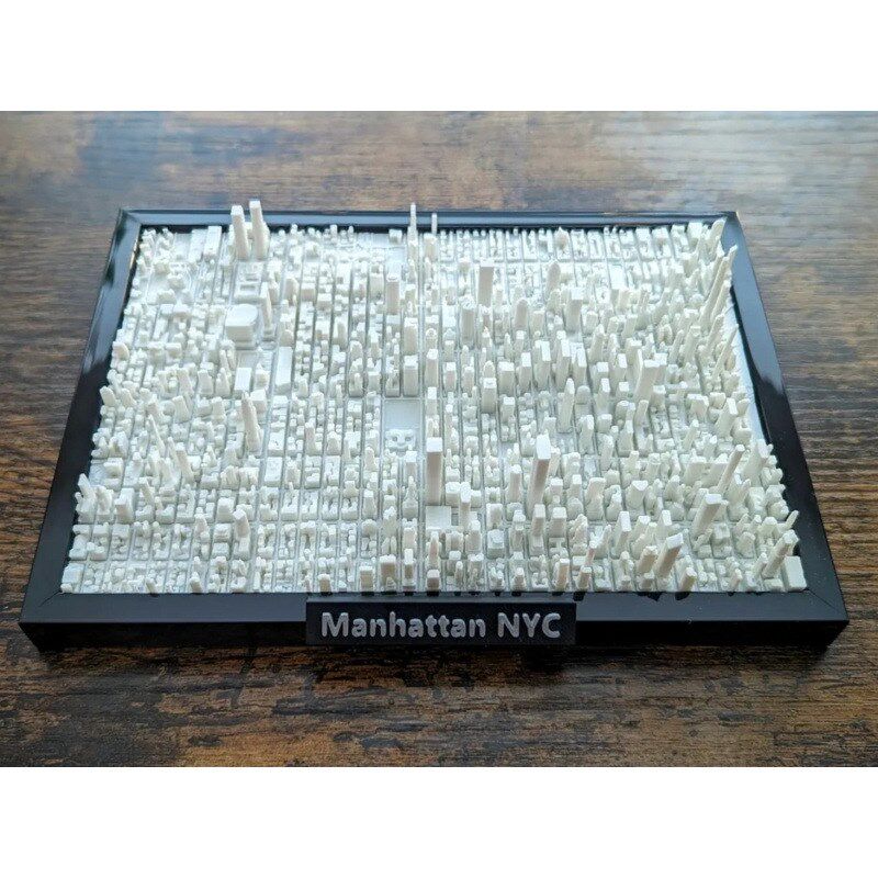曼哈顿中城微缩城市模型3d打印摆件E装饰礼品礼物客厅桌面创意桌