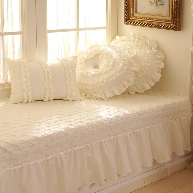 飘窗布置改造窗台垫轻奢v主卧垫轻奢公主风铺主卧轻奢定制尺寸