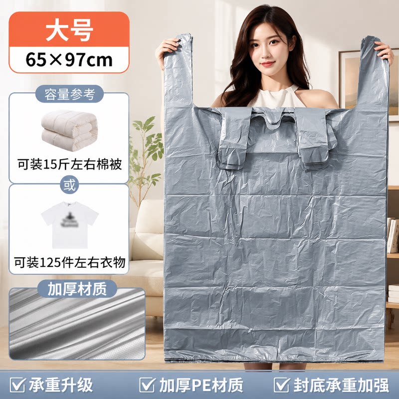 升级加厚搬家打包袋10个装大容量图片