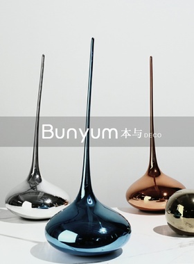 简约轻奢艺术摆件样板房家居高级客G厅玄关柜桌面创意软装饰品