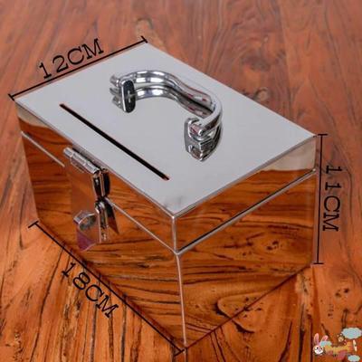 2025新款存钱罐不锈钢存钱箱储蓄罐大容量家用带S锁收纳箱子密码