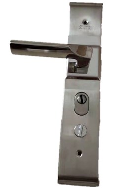 防盗门把手304不锈钢面板大门拉手门锁具通用型豪华机械门锁 室外