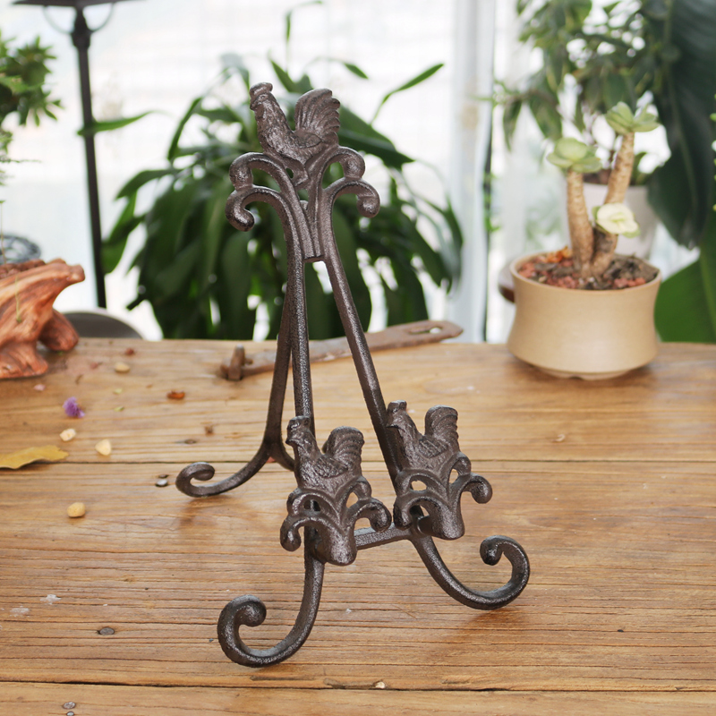 欧式桌面画架铸铁折m叠油画展示相框画板架铁艺台式桌上迷你小画