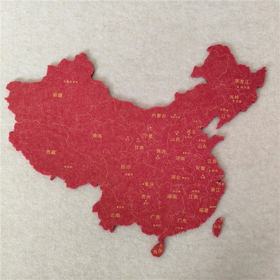 毛毡单地图旅行足迹打q卡照片墙创意背景装饰板墙贴免打孔软木板