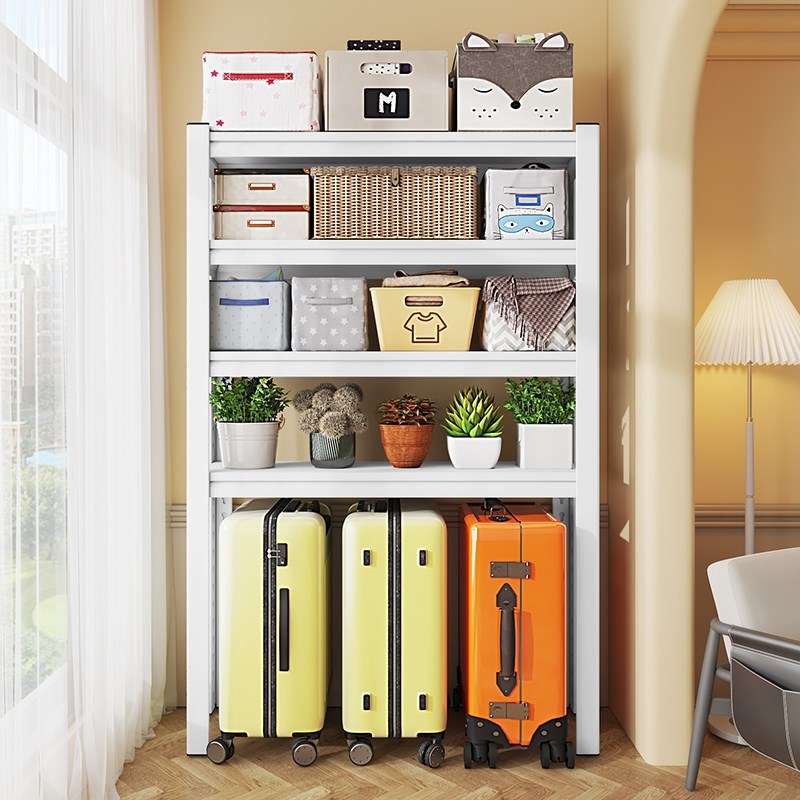 下空式置物架家用行李箱收u纳架阳台客厅高脚架杂物间储物架碳钢