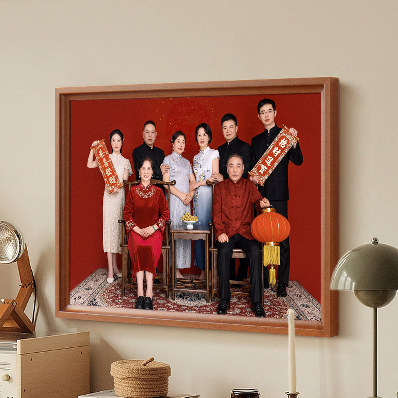全家褔相框定制挂墙冲洗照片做成相片打印放大24寸2V8寸18寸装裱