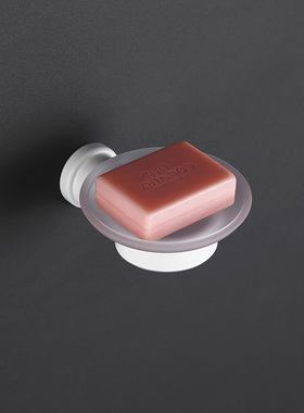 哑光白色免打孔304不锈钢 肥皂碟卫生M间肥皂盒 浴室浴室挂件