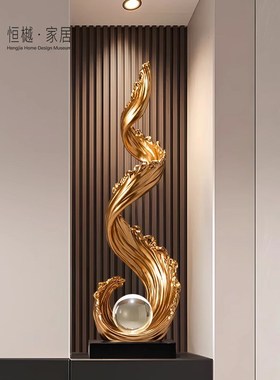风生水起入户玄h关装饰摆件轻奢高档客厅电视柜高级感艺术雕塑摆