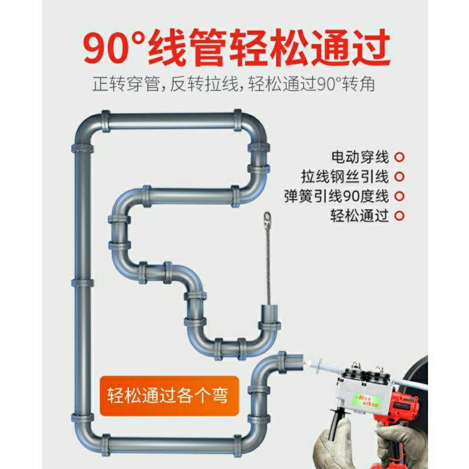 锂电穿线机KDC电动线绕机电工穿管拉器电动穿线器改装线引放线水