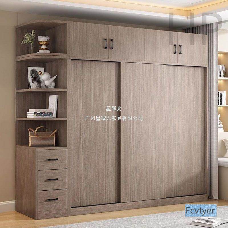 晓钦代成速简品安装全套家用包衣橱实木推10054287拉门衣柜现约星