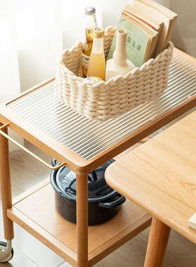 日实沙木边式可移动发小推车茶几带轮樱桃木中古茶几台茶桌RHV餐