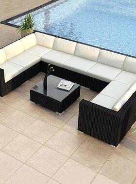 户外沙发庭院椅露台组外阳台三人休闲客厅合藤艺室gt234564藤藤编