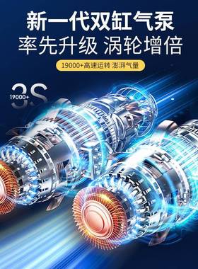 新款车载便携式气充气泵智能打高机多D701功能气速高压充宝