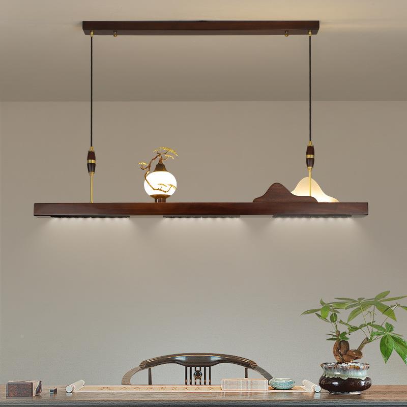 厅7003吊客灯0新中式复式楼楼梯吊225新款现代简灯约餐吊灯床头小