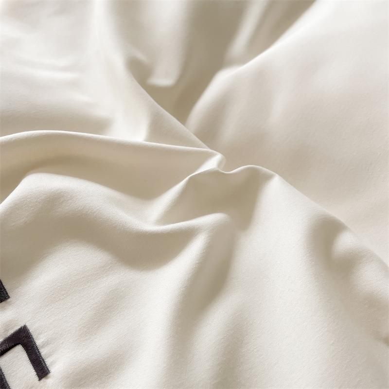 纯色水COF洗棉刺绣被四件套约简风床软单套亲肤柔学生三件套床笠