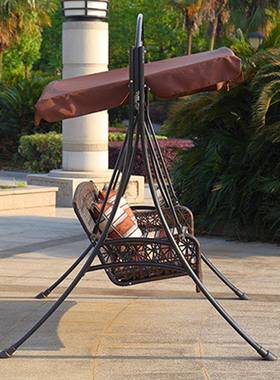 厂家户A854H外休千摇篮秋花园庭院闲秋遮阳摇椅躺椅三人千吊椅