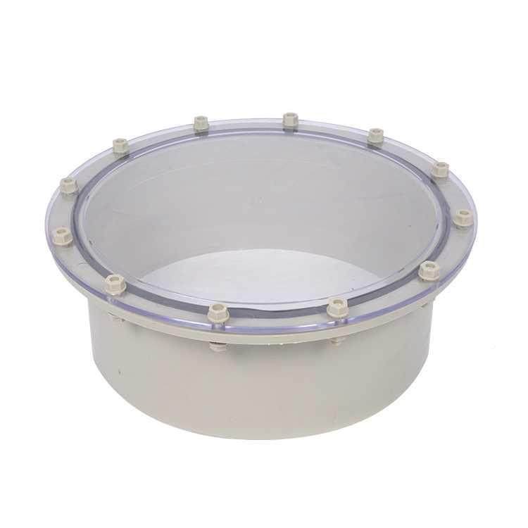 pp法兰视窗透视窗pp喷淋口塔检测口废scb400SC气塔明视检修短管视