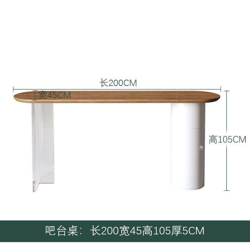 实式木吧台桌椅家用沙发边阳客台餐厅厅断开放厨房无品牌/长隔条