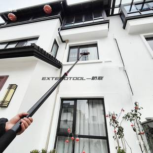 太阳能电板清洗刷伸通缩杆光伏VOM板清洁刷可喷发水米69米水刷