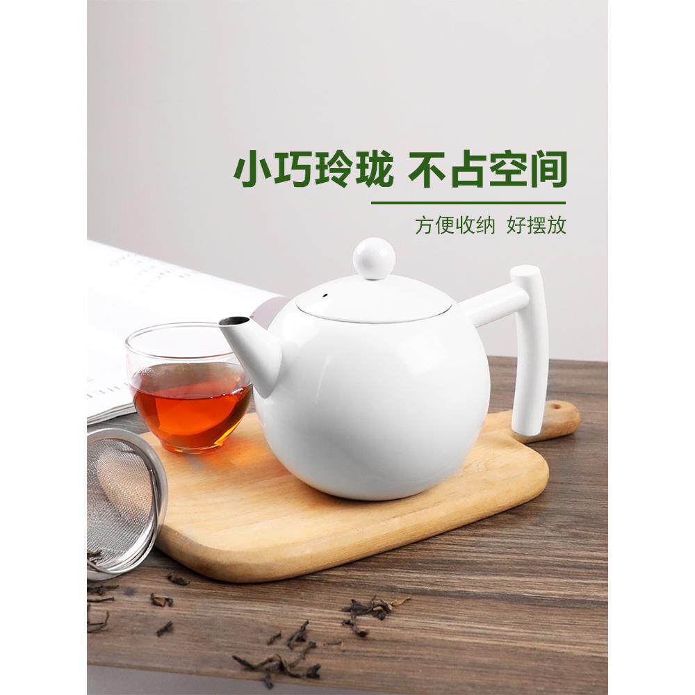 304不锈钢茶壶家泡茶用小水茶无品牌/餐壶加厚带滤网欧式酒楼厅饭