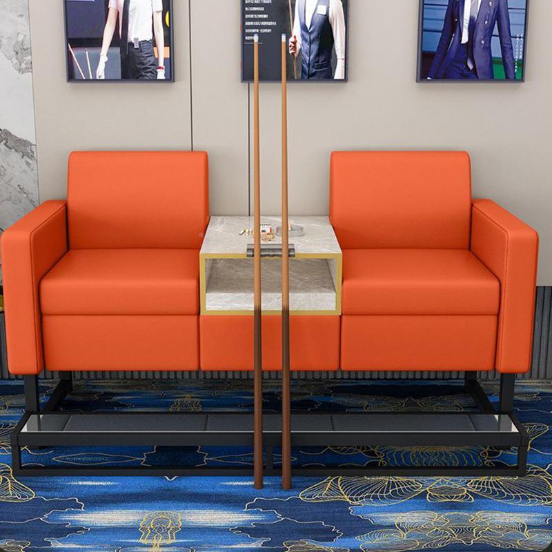 球台沙发厂家现货简约LBR发茶几沙组合台球厅观球椅轻奢软皮质包