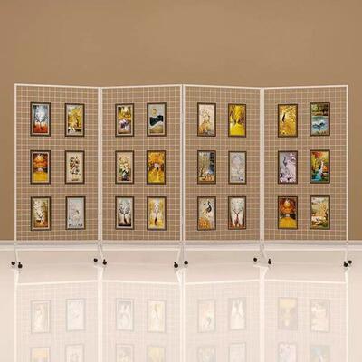 折叠作网格展示动架移展览架户外美术展示画展画室ILS儿园品展幼
