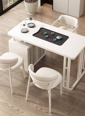 *L壶F97889JJ极简阳茶桌家用小茶茶台烧水一体嵌入式轻奢现代简台