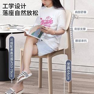 FRA源头塑料椅子用加厚餐厅餐桌餐椅简舒服久商坐用约家凳子可叠