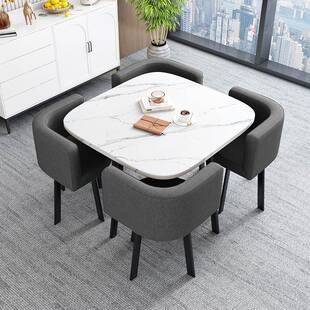 简约洽谈桌椅组合商用店铺接无品牌/接待桌会椅客小圆桌办公室休