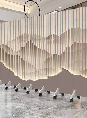 新中式屏风隔断客厅公室酒店门遮挡折叠移入厂家直供动复饭店包办