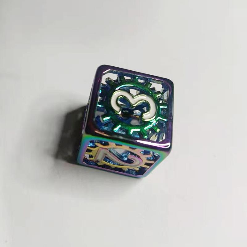 金骰子子镂属sz007空骰骰子创意材铜质镂空骰子金属多面套装骰子