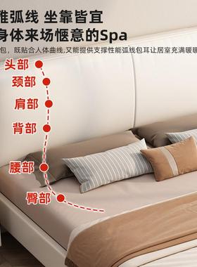 送货户实木科技布双人单软包床主卧大床主卧床经济型WTS人软入包