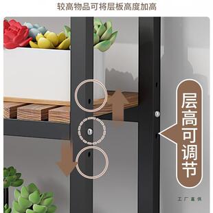 花架置物多层架台地式阳客厅F5M7HM69窗台多肉花盆铁艺实木室内20