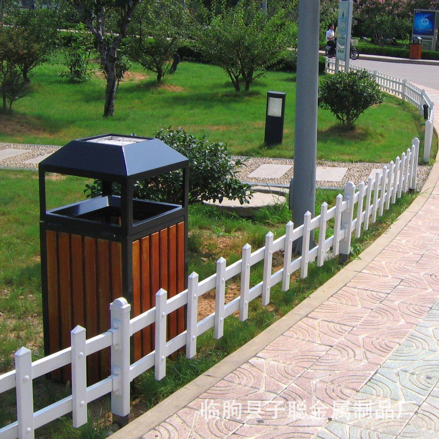 花坛草v坪护栏艺钢制栅栏区小公园绿化带白色pc塑钢庭院园02防护