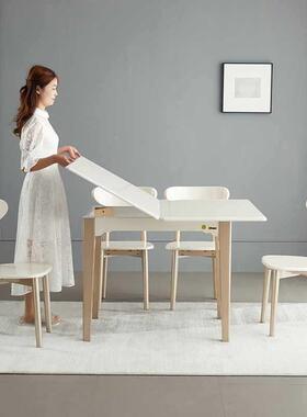 小户型桌折叠现代F9565TS7可伸餐缩桌椅组合简约桌餐子家用板多功