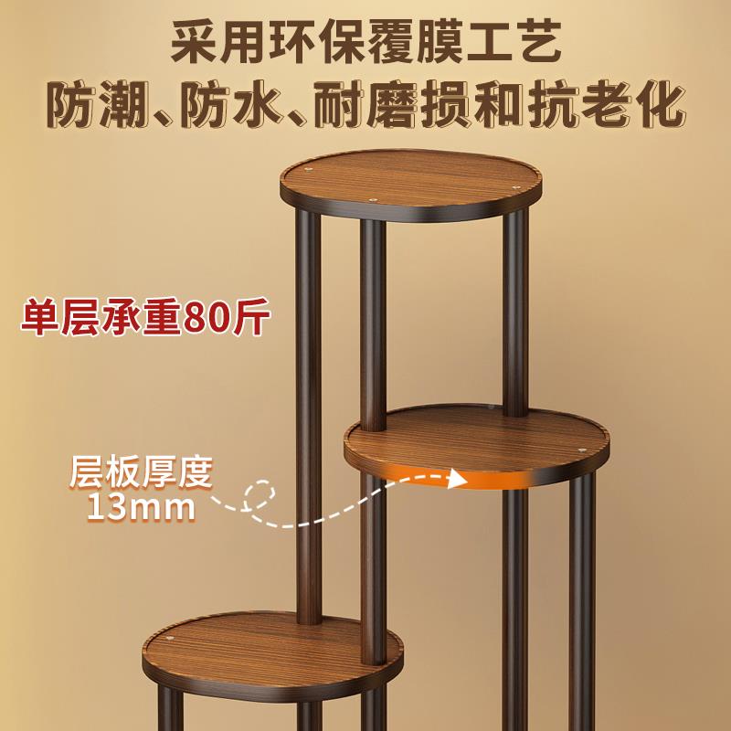 博架复古落地式多花AYH架阳层台中古式子小型物架置客厅展示架子