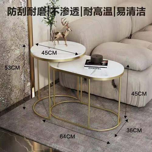 发边柜KMN小茶几简约现代侧边桌床头边客厅几轻奢角沙几艺阳台铁