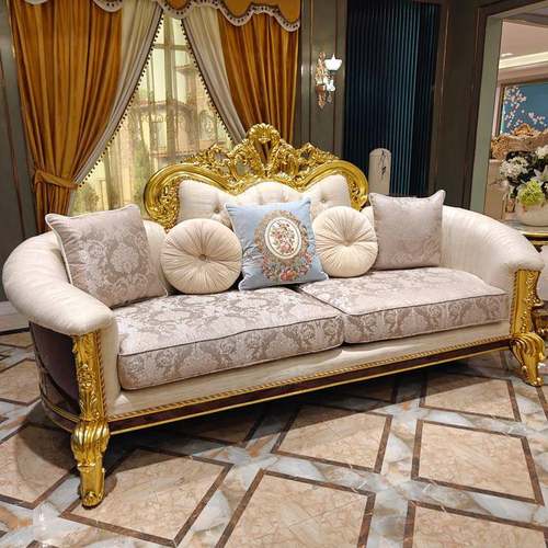 式轻奢高法档ANT沙发实木雕箔刻框架贴金艺别墅客厅奢华会客豪华