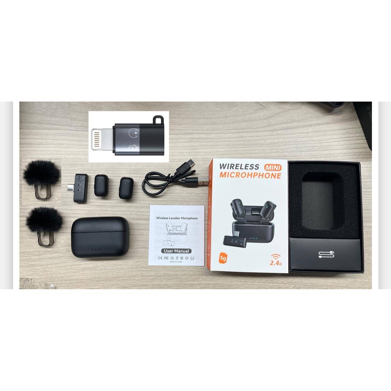 新品麦纽扣式磁吸克风双接降收器型迷你双麦克风噪收音无品牌/直
