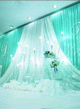 纱幔新OLR品婚庆景台庆典道具舞迎宾区签台到创意布置婚礼帷幔幕