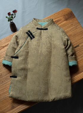 过年服男宝宝新年衣服冬天男童汉服男装儿童超好看棉服中长款棉袄